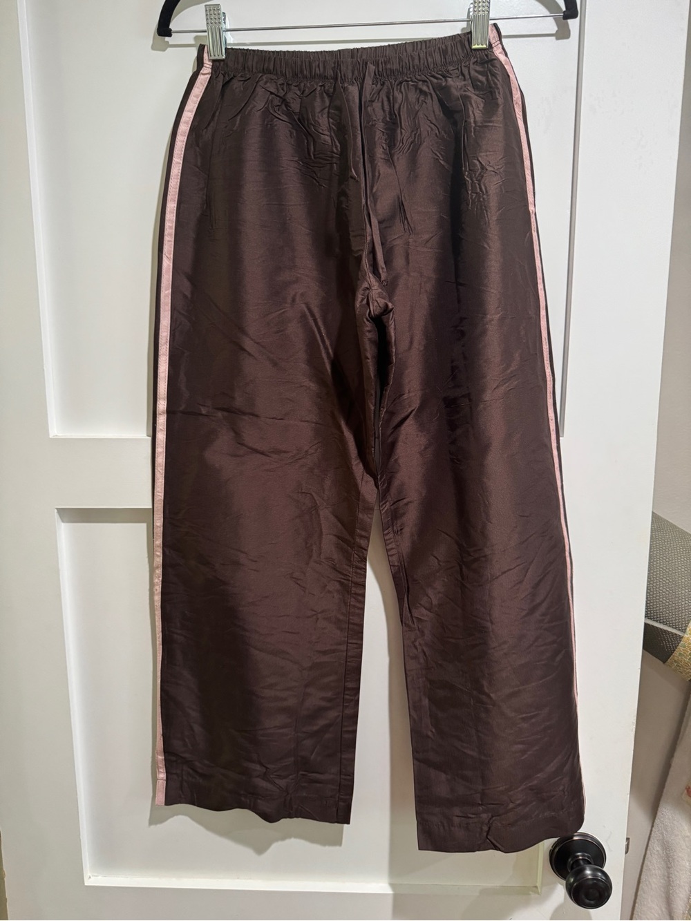 Donni track pants taffeta silk